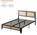 Base de cama tapizada con plataforma, cabecero acolchado y almacenaje bajo la cama