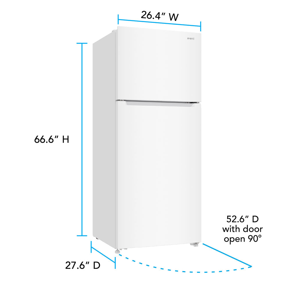 Avanti 14.6 cu. ft. Top Freezer Refrigerator - AVFF146DLJ0W