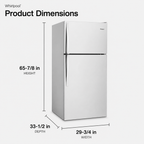 Whirlpool 18.2 cu. ft. Top Freezer Refrigerator - WRT318FMDM