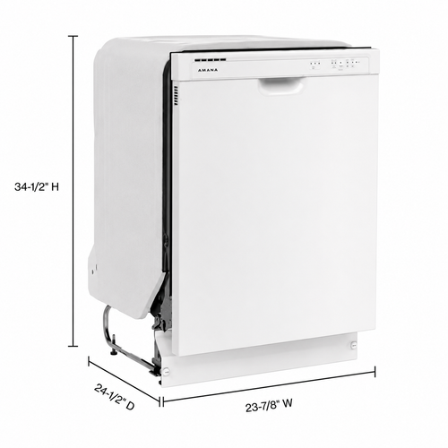 Amana 24 in. Built-In Dishwasher with Midnight Interior - ADFS2524RW