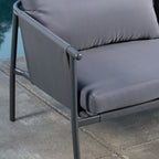 Juego de conversación para patio exterior de 4 piezas con sofá de dos plazas y sillones