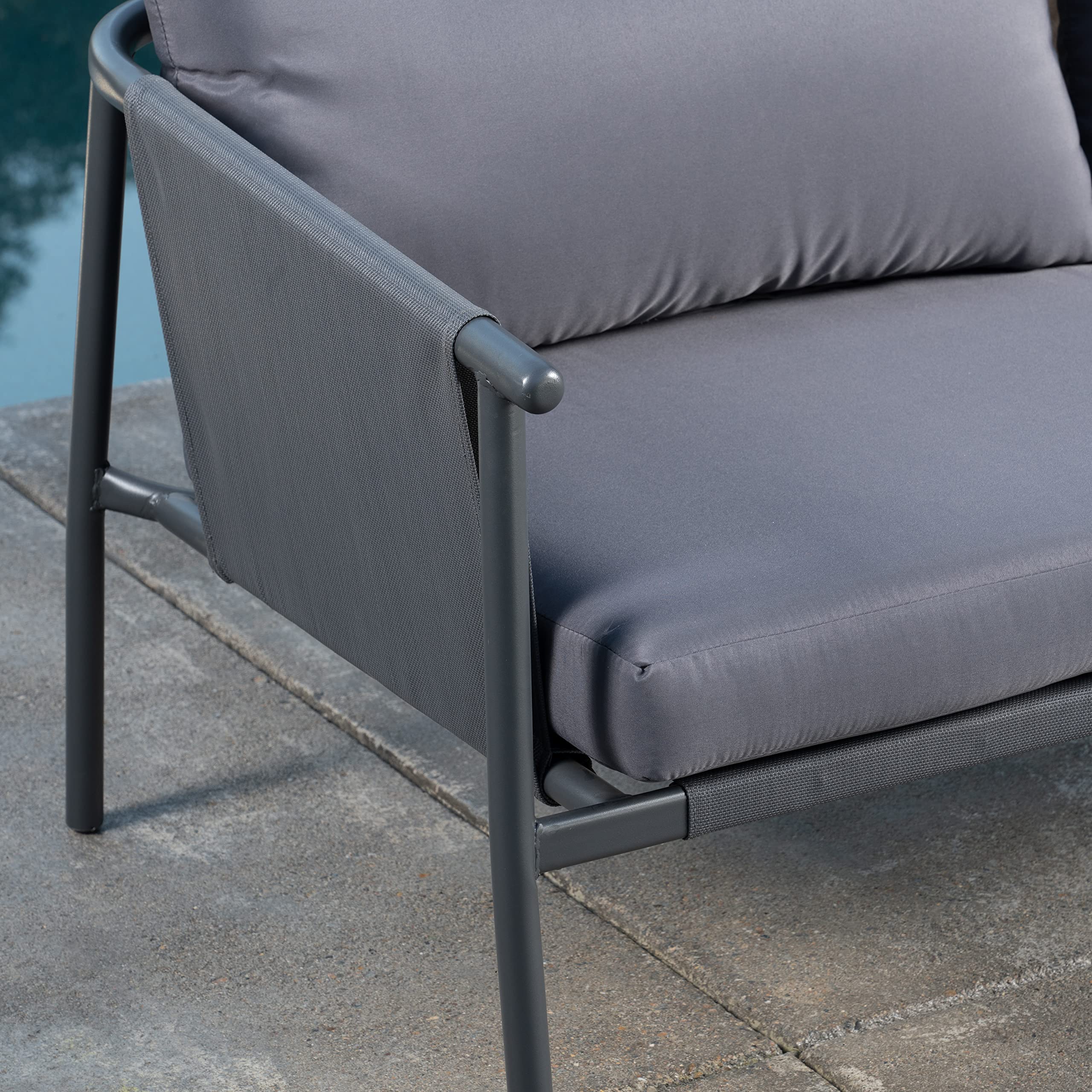4-Piece Outdoor Patio Conversation Set with Loveseat & Chairs